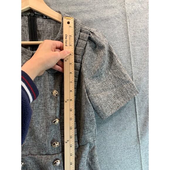 SHEIN Mini Dress Women Size XS Gray Cute Knee length Dress - Picture 7 of 8